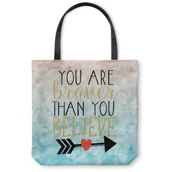Inspirational Quotes Canvas Tote Bag - Large - 18"x18"