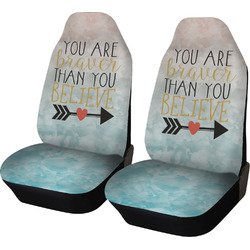 Inspirational Quotes Car Seat Covers (Set of Two)