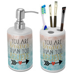 Inspirational Quotes Ceramic Bathroom Accessories Set