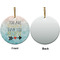 Inspirational Quotes Ceramic Flat Ornament - Circle Front & Back (APPROVAL)