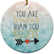 Inspirational Quotes Ceramic Flat Ornament - Circle (Front)