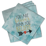 Inspirational Quotes Cloth Cocktail Napkins - Set of 4