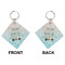 Inspirational Quotes Diamond Keychain (Front + Back)