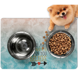 Inspirational Quotes Dog Food Mat - Small