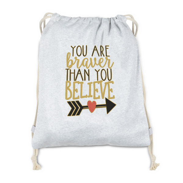 Custom Inspirational Quotes Drawstring Backpack - Sweatshirt Fleece - Double Sided