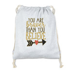 Inspirational Quotes Drawstring Backpack - Sweatshirt Fleece - Single Sided