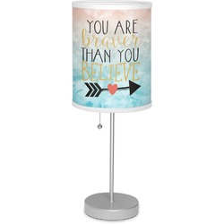 Inspirational Quotes 7" Drum Lamp with Shade Linen