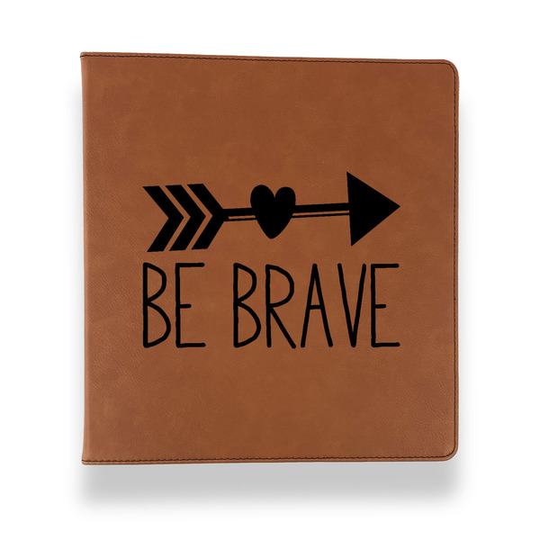 Custom Inspirational Quotes Leather Binder - 1" - Rawhide