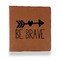 Inspirational Quotes Leather Binder - 1" - Rawhide - Front View