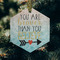 Inspirational Quotes Frosted Glass Ornament - Hexagon (Lifestyle)