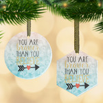 Inspirational Quotes Flat Glass Ornament