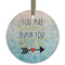 Inspirational Quotes Frosted Glass Ornament - Round