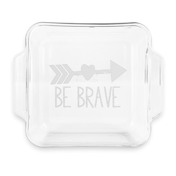 Custom Inspirational Quotes Glass Cake Dish with Truefit Lid - 8in x 8in