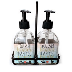 Inspirational Quotes Glass Soap & Lotion Bottles