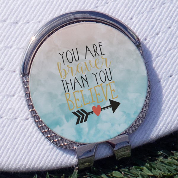 Custom Inspirational Quotes Golf Ball Marker - Hat Clip