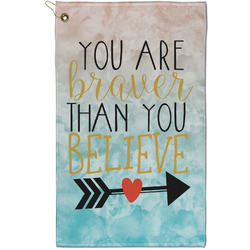 Inspirational Quotes Golf Towel - Poly-Cotton Blend - Small