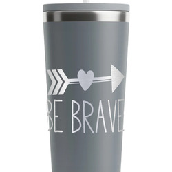 Inspirational Quotes RTIC Everyday Tumbler with Straw - 28oz - Grey - Single-Sided