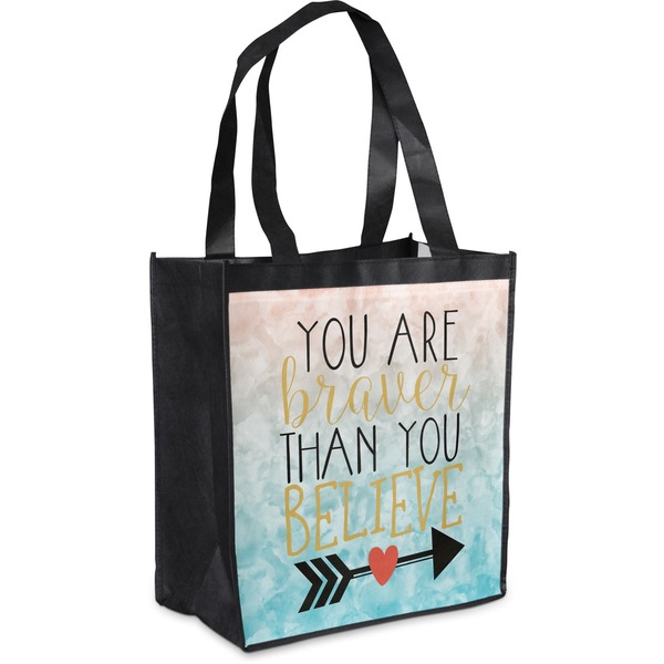 Custom Inspirational Quotes Grocery Bag