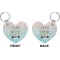 Inspirational Quotes Heart Keychain (Front + Back)