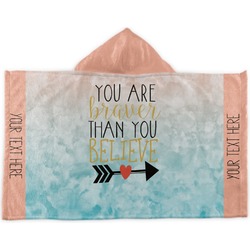 Inspirational Quotes Kids Hooded Towel