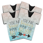 Inspirational Quotes Jersey Bottle Cooler - Set of 4