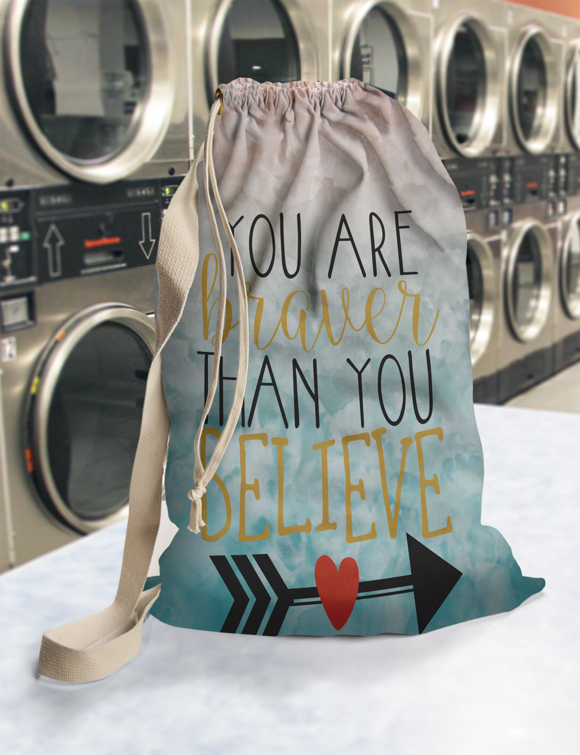 Custom Inspirational Quotes Laundry Bag