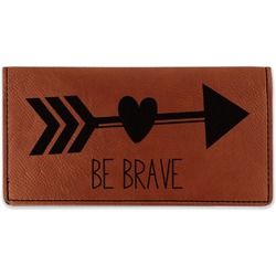 Inspirational Quotes Leatherette Checkbook Holder - Double Sided