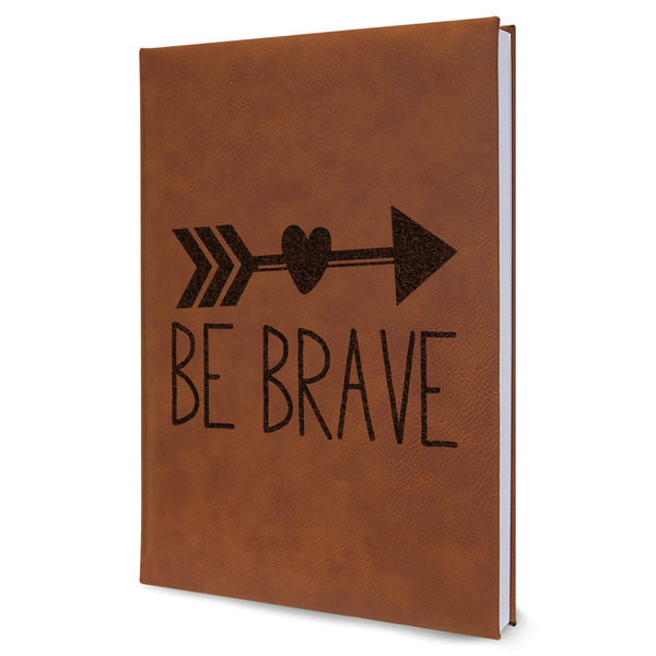 Custom Inspirational Quotes Leather Sketchbook - Large - Single Sided