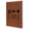 Inspirational Quotes Leather Sketchbook - Large - Single Sided - Angled View