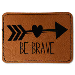 Inspirational Quotes Faux Leather Iron On Patch - Rectangle