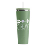 Inspirational Quotes RTIC Everyday Tumbler with Straw - 28oz - Light Green - Single-Sided