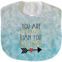 Inspirational Quotes Velour Baby Bib