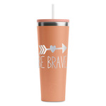 Inspirational Quotes RTIC Everyday Tumbler with Straw - 28oz - Peach - Single-Sided