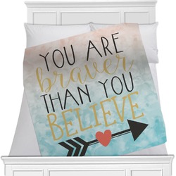 Inspirational Quotes Minky Blanket - Twin / Full - 80"x60" - Single Sided