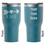 Inspirational Quotes RTIC Tumbler - Dark Teal - Laser Engraved - Double-Sided