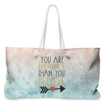 Inspirational Quotes Large Tote Bag with Rope Handles