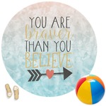 Inspirational Quotes Round Beach Towel