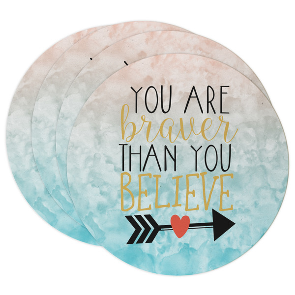 Custom Inspirational Quotes Round Paper Coasters