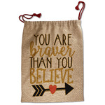 Inspirational Quotes Santa Sack - Front