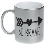 Inspirational Quotes Metallic Silver Mug