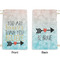 Inspirational Quotes Small Laundry Bag - Front & Back View