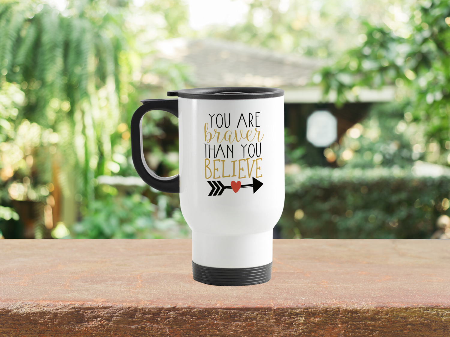 Inspirational Quotes Stainless Steel Travel Mug with Handle ...