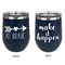 Inspirational Quotes Stainless Wine Tumblers - Navy - Double Sided - Approval