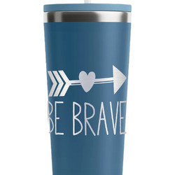 Inspirational Quotes RTIC Everyday Tumbler with Straw - 28oz - Steel Blue - Double-Sided