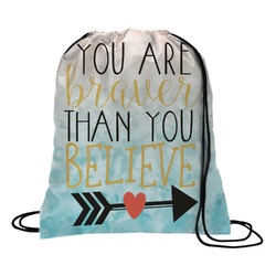 Inspirational Quotes Drawstring Backpack - Medium