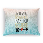 Inspirational Quotes Rectangular Throw Pillow Case