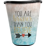 Inspirational Quotes Waste Basket - Single Sided (Black)