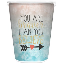 Inspirational Quotes Waste Basket - Double Sided (White)