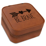 Inspirational Quotes Travel Jewelry Box - Rawhide Leather