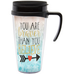 Inspirational Quotes Acrylic Travel Mug with Handle